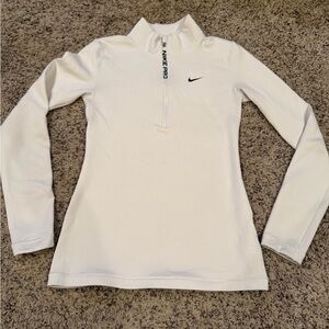 Nike Women's White Long Sleeve Performance Top